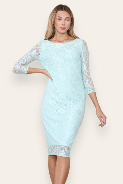 Bodycon Lace 3/4 Sleeve Dress